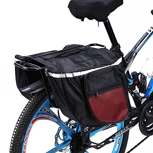 Yosoo Water-Resistant Bicycle Seat Bag Cycling Bicycle Bike Rack Back Rear Seat Tail Carrier Trunk Double Pannier Bag