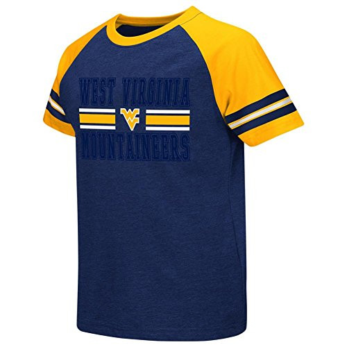 Colosseum West Virginia Mountaineers Youth Houseman Raglan Short Sleeve Tee YTH 12-14