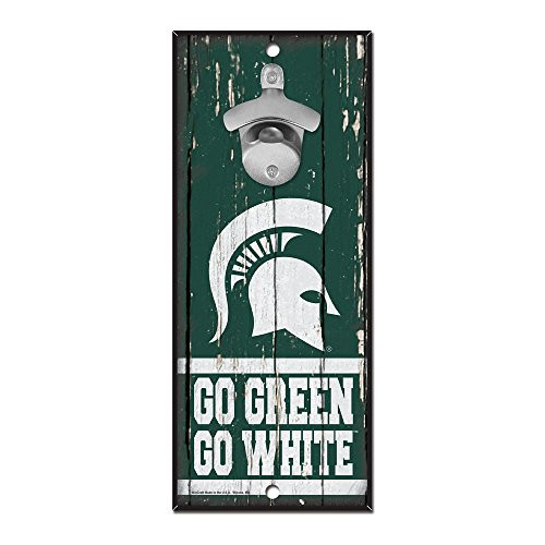 NCAA Michigan State Spartans 5x11 Wall Hanging Bottle Opener