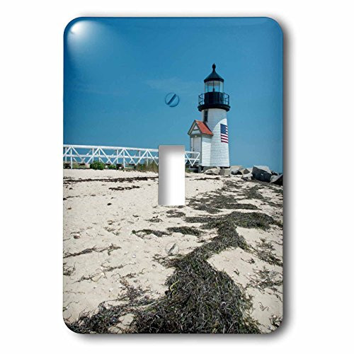 3dRose LSP_190220_1 USA, Massachusetts, Nantucket, Beach, Brant Point Lighthouse Toggle Switch