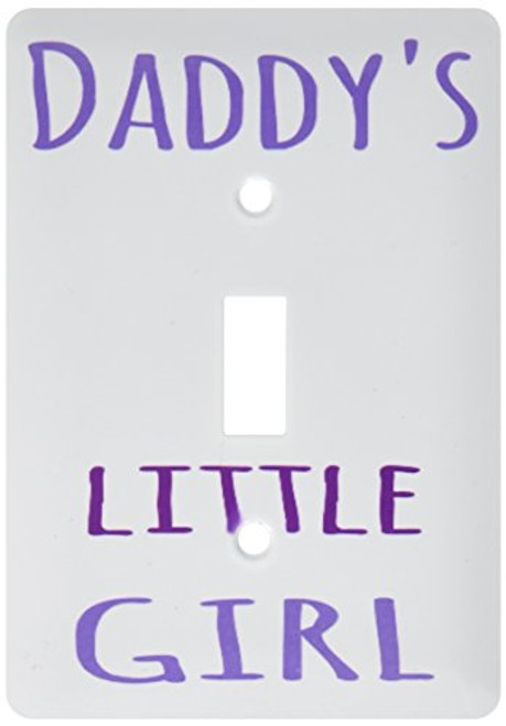 3dRose lsp_193723_1 Daddys Little Girl Purple Text Fun Gifts for Daddies Girls Single Toggle Switch