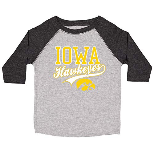 College Kids NCAA Iowa Hawkeyes Youth Home Run Raglan Tee Size 10-12Medium Black College Kids NCAA Iowa Hawkeyes Youth Home Run Raglan Tee Size 10-12Medium Black
