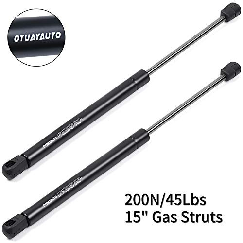 OTUAYAUTO 15 inch Gas Strut - 200N45Lbs Universal Lift Support - for Tool Box Shock Truck Cap Strut Hydraulic Door Hinge Cabinet Gas Strut RV Door Strut Camper Shell Strut