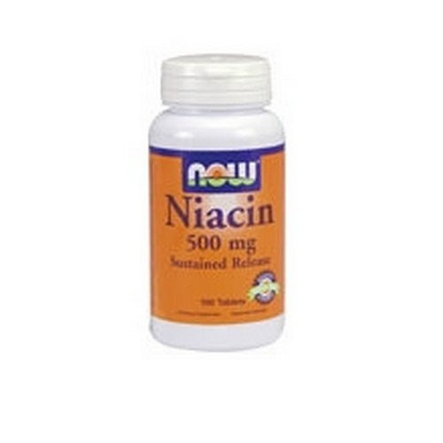 NOW Niacin 500mg 100 Tablets Pack of 3