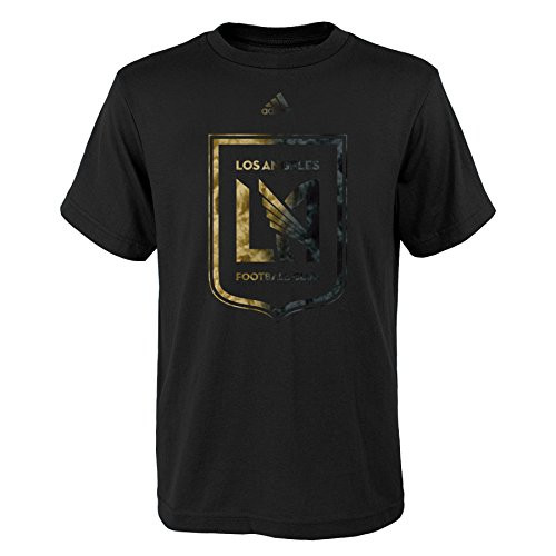 Outerstuff MLS La Football Youth Boys Tactics Short Sleeve Tee L14-16 Black