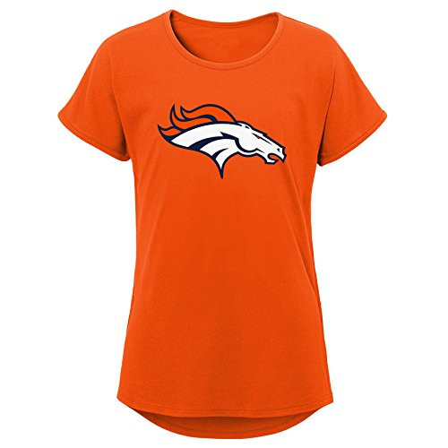 NFL by Outerstuff NFL Denver Broncos Youth Girls Primary Logo Short Sleeve Dolman Tee Orange Youth Large14 NFL by Outerstuff NFL Denver Broncos Youth Girls Primary Logo Short Sleeve Dolman Tee Orange Youth Large14