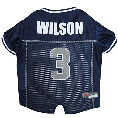 NFLPA Dog Jersey - Russell Wilson 3 Pet Jersey - NFL Seattle Seahawks Mesh Jersey X-Large
