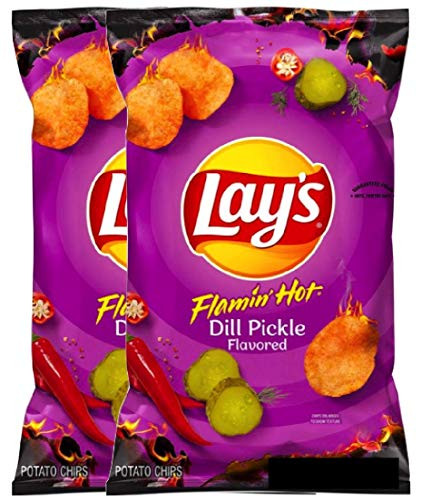 NEW Lays Flamin Hot Dill Pickle Flavored Large Bag Net Wt 7_75 Oz 2