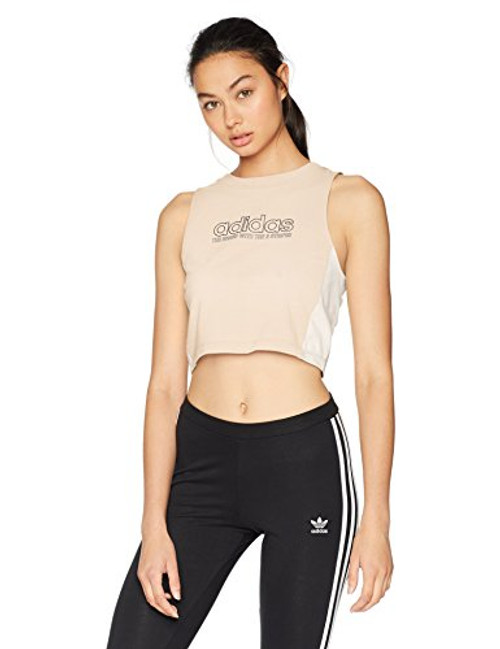 adidas Originals Womens Racing Aa-43 Cropped Tank Top Linen XL adidas Originals Womens Racing Aa-43 Cropped Tank Top Linen XL