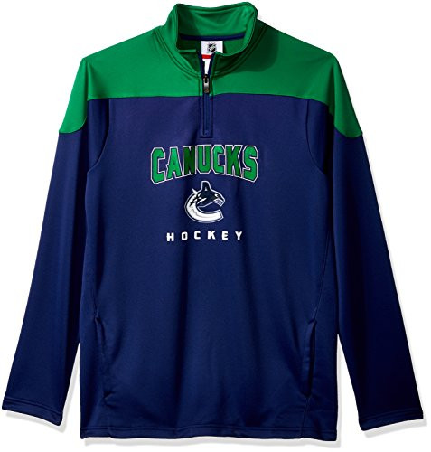 NHL Vancouver Canucks Youth Boys Prospect 14 Zip Medium10-12 Dark Blue