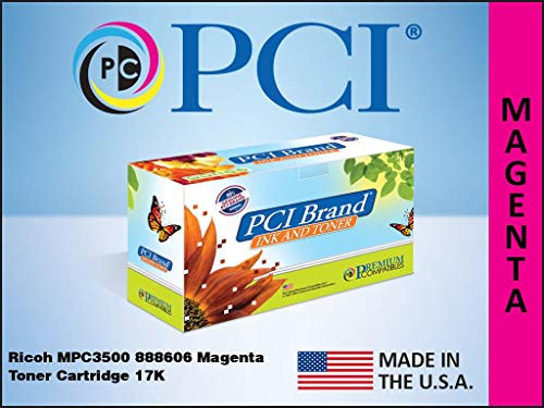 PCI Brand Compatible Toner Cartridge Replacement for Ricoh 888606 MP-C3500 Magenta Toner Cartridge 17K Yield