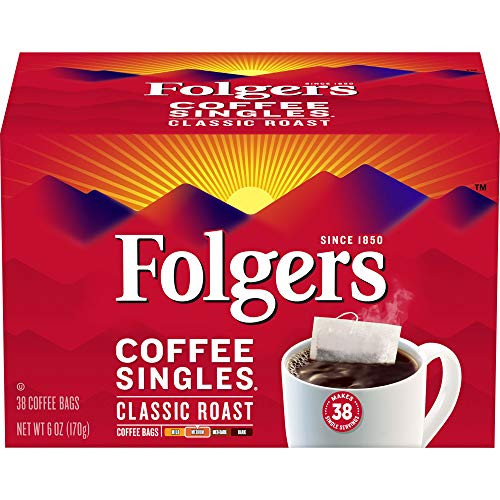 Folgers Coffee Singles Classic Decaf Medium Roast Coffee 19 Single Serve Coffee Bags Folgers Coffee Singles Classic Decaf Medium Roast Coffee 19 Single Serve Coffee Bags