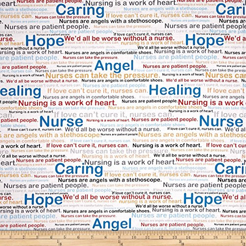 Windham Fabrics Calling All Nurses Words, Multicolor