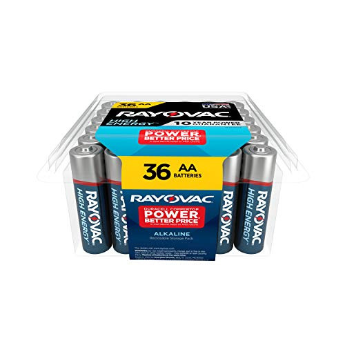 Rayovac Alkaline AA Batteries 815-36PPF 36-Pack with Recloseable Lid