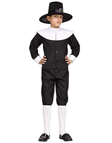 Fun World Pilgrim Boy Costume Large 12 - 14 Multicolor