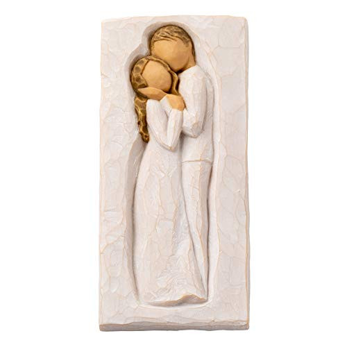 Willow Tree Embrace Plaque Sculpted Hand-Painted bas Relief