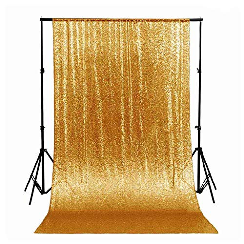 Gold Shimmer Sequin Fabric Photography Backdrop 4FTX8FT