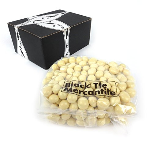 Cuckoo Luckoo Gourmet White Chocolate Espresso Beans 2 lb Bag in a BlackTie Box