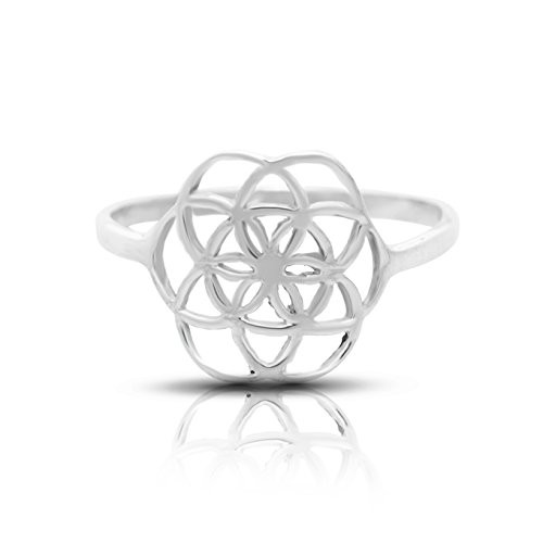 Seed of Life Ring Sterling Silver 925 Sizes US 6 7 8 9 Sacred Geometry Flower of Life Yoga Jewelry 5 Seed of Life Ring Sterling Silver 925 Sizes US 6 7 8 9 Sacred Geometry Flower of Life Yoga Jewelry 5