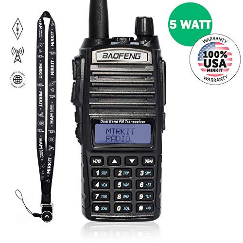 Baofeng Radio UV-82 MK3 2019 5W 1800 mAh Li-ion Battery Mirkit Edition and Lanyard Mirkit Ham Radio Operator | Walkie Talkies Dual Band Ham Two Way Radios USA Warranty