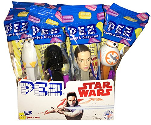 PEZ Candy Star Wars Random Assortment of Pez Dispensers With 2 Rolls of Refills Each Pack of 12