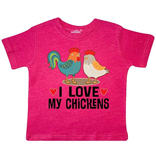 inktastic Chicken Farmer I Love My Toddler T-Shirt 3T Retro Heather Pink 31ce4