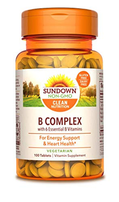 Sundown Vitamin B Complex 100% RDV 100 Tablets Pack of 3Packaging May Vary Sundown Vitamin B Complex 100% RDV 100 Tablets Pack of 3Packaging May Vary