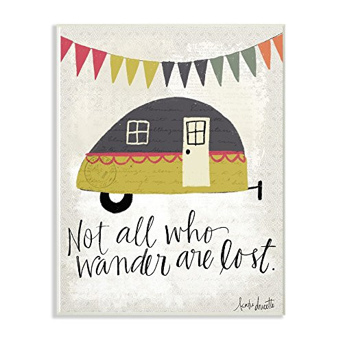 Stupell Industries Camper Wander Quote Typography Wall Plaque 13 x 19 Multi-Color