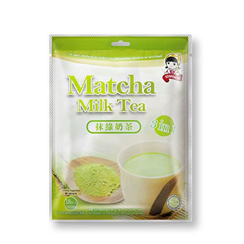 18 Packets Instant Matcha Green Tea 3 in 1