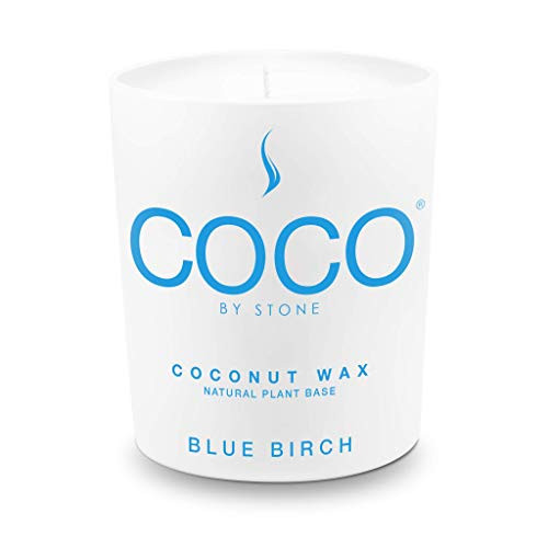 COCO by Stone All Natural Coconut Wax Candle Blue Birch 11oz