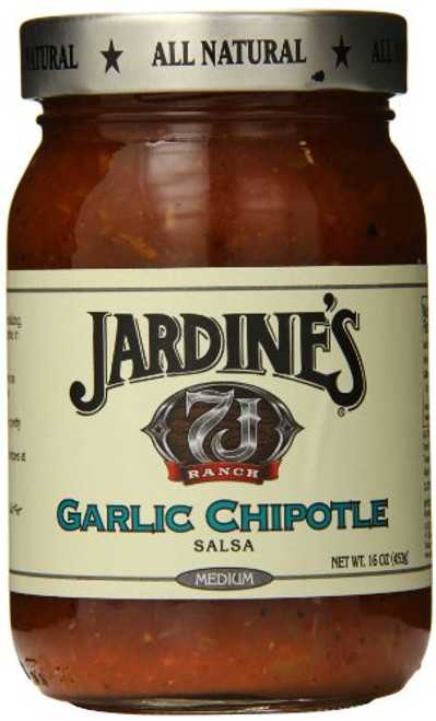Jardines 7J Ranch Garlic Chipotle Salsa Medium 16 Ounce