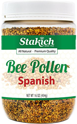 Stakich Spanish Bee Pollen Granules - 1 Pound 16 Ounce - Pure Natural Unprocessed