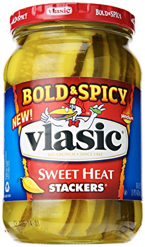 Vlasic Bold  and  Spicy Pickles Sweet Heat Stackers 16 Ounce