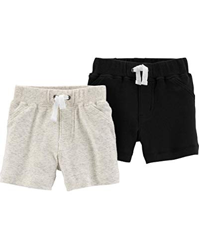 Carters Baby Boys 2 Pack Pants HeatherBlack Shorts 9 Months