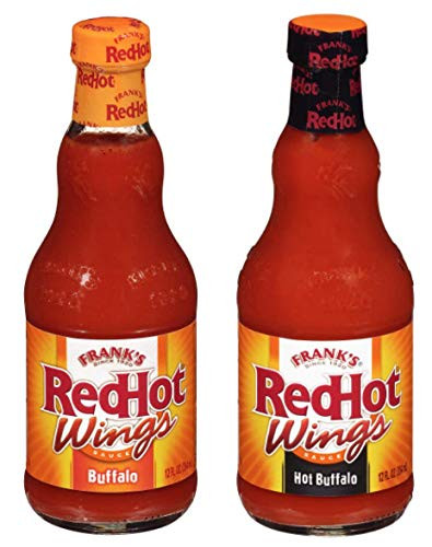 Franks RedHot Wing Sauce Variety Pack Buffalo and Hot Buffalo Pack of 2