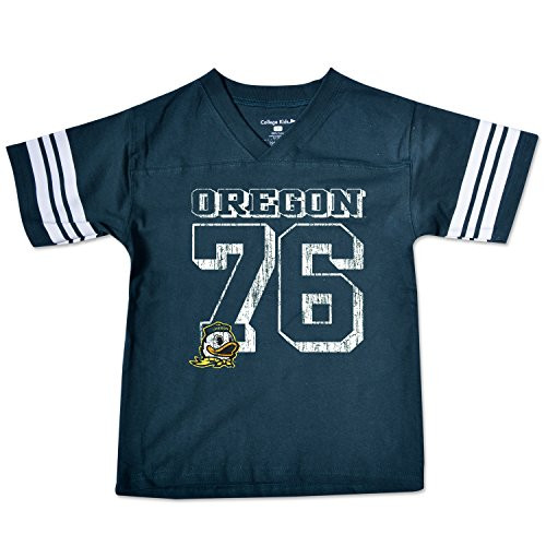 College Kids NCAA Oregon Ducks Youth Football Tee Size 14-16Large Dark Green College Kids NCAA Oregon Ducks Youth Football Tee Size 14-16Large Dark Green