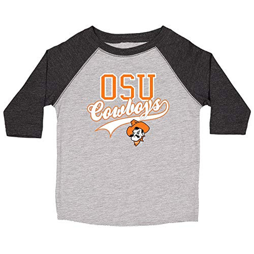 College Kids NCAA Oklahoma State Cowboys Youth Home Run Raglan Tee Size 10-12Medium Black Heather College Kids NCAA Oklahoma State Cowboys Youth Home Run Raglan Tee Size 10-12Medium Black Heather