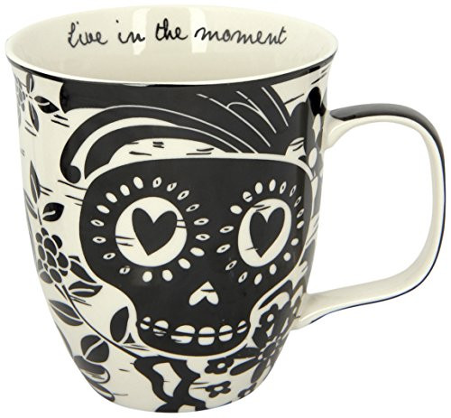 Karma Gifts Boho Black and White Mug, Sugar Skull