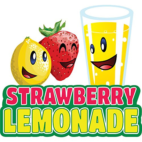Strawberry Lemonade 24 Concession Decal Sign cart Trailer Stand Sticker Equipment