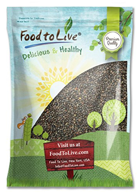 French Green Lentils 10 Pounds - Whole Dry Beans Raw Kosher Sproutable Bulk