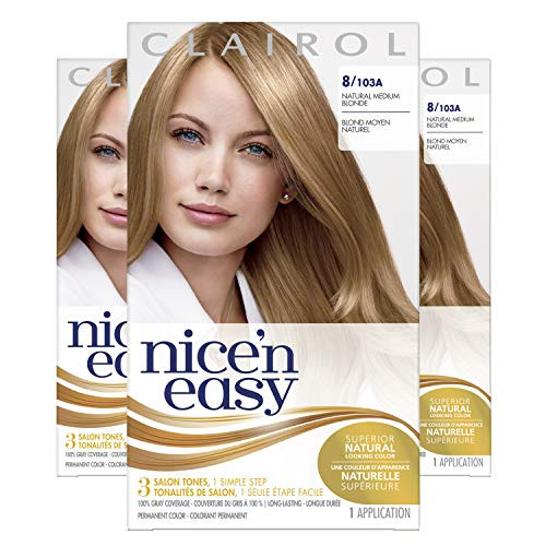 Clairol Nicen Easy Original Permanent Hair Color 8 Medium Blonde 3 Count