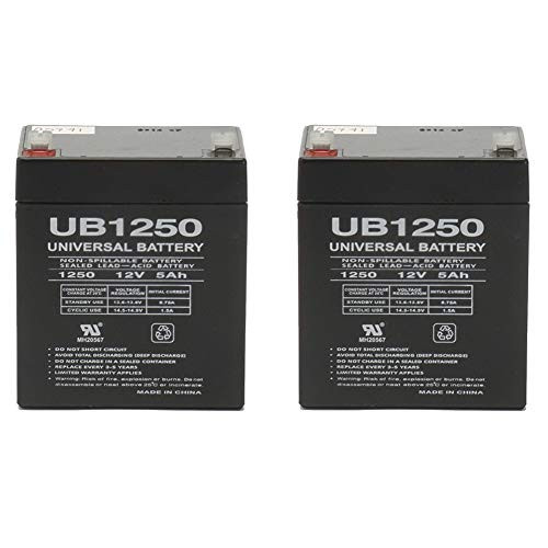 Universal Power Group 12V 5AH SLA Replacement Battery for Ademco Vista 128B - 2 Pack