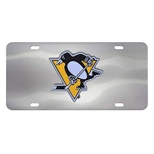 FANMATS NHL Pittsburgh Penguins Die Cast License Platedie Cast License Plate Chrome 6X12 FANMATS NHL Pittsburgh Penguins Die Cast License Platedie Cast License Plate Chrome 6X12