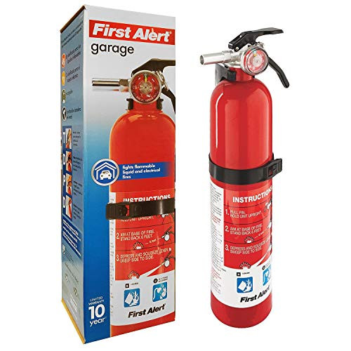 FIRST ALERT Rechargeable Garage Fire Extinguisher Red