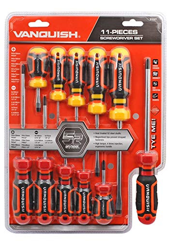 VANQUISH 2157 Magnetic Screwdriver Set Slotted and Phillips Screwdriver Set 11pcs