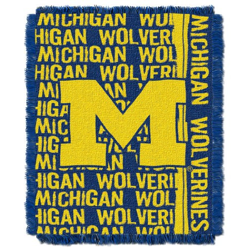 Michigan Wolverines Double Play Woven Jacquard Throw Blanket 48 x 60