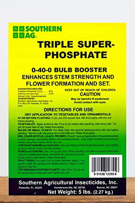 Southern Ag Triple Super Phosphate 0-40-0 Bulb Booster 5 LB