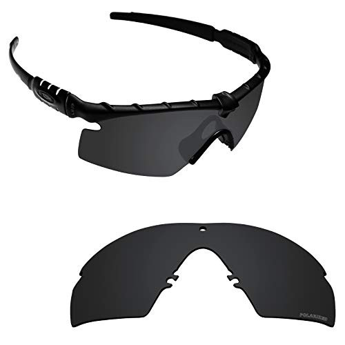 Alphax Stealth Black Optimized Polarized Engraved Replacement Lenses for Oakley Si M Frame 3_0 OO9146
