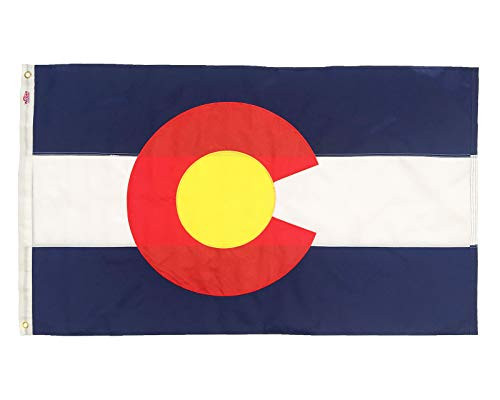 WINBEE Colorado State Flag 3x5 Ft with Double Sided Embroidered Long Lasting Nylon Sewn Stripes and Brass Grommets UV Protected Best 3 by 5 USA Flag and American CO Colorado Flags WINBEE Colorado State Flag 3x5 Ft with Double Sided Embroidered Long Lasting Nylon Sewn Stripes and Brass Grommets UV Protected Best 3 by 5 USA Flag and American CO Colorado Flags
