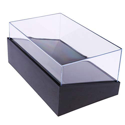 dailymall Clear Acrylic Display Case Countertop Box Cube Organizer Stand Dustproof Protection Showcase for Action FiguresToysCollectibles 24x14x11cm